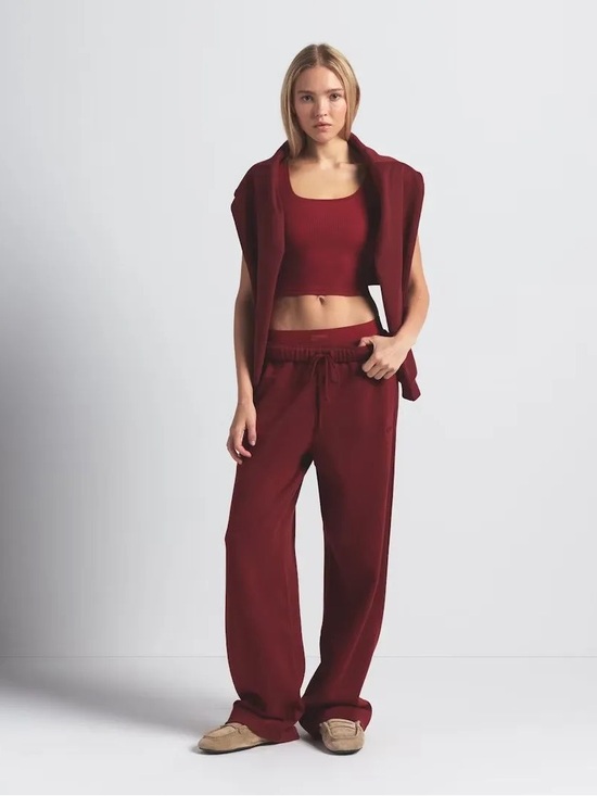 SKIMS Pants - SKIMS COTTON FLEECE CLASSIC STRAIGHT LEG PANT